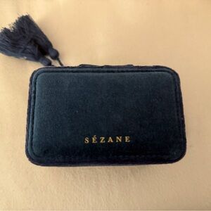 Brand New - Sézane Navy Velvet Tassel Pouch